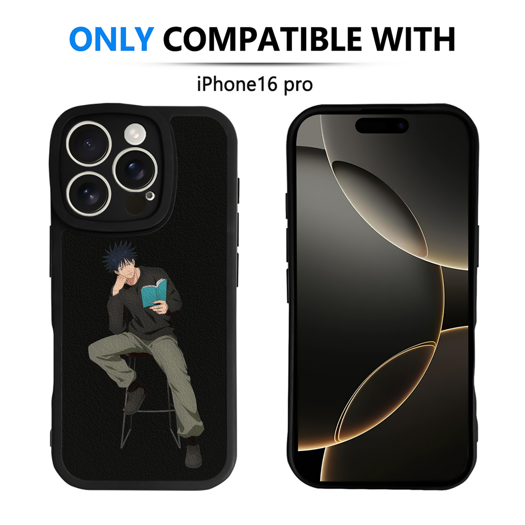（画像用） 呪術廻戦 Jujutsu Kaisen 【iPhone 16シリーズ対応】シリコンスマホケース（レザー調） 材質：シリコン